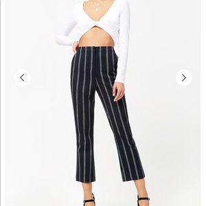 Highwaisted striped trousers